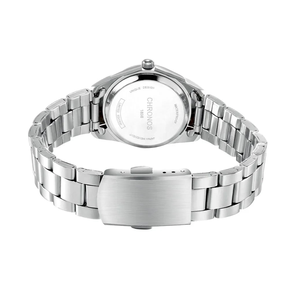 CHRONOS Elegant Women Watch Luxury Ladies Fashion Girls Wristwatch Quartz Movement Stainless Steel Gift for Female Girlfriend