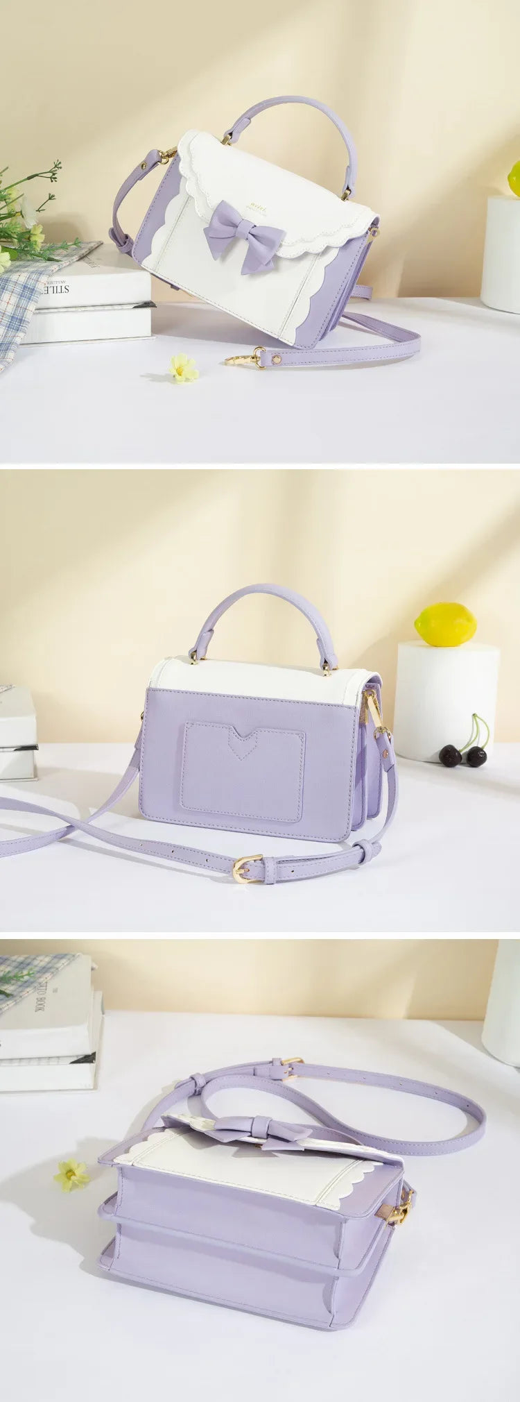 Square Bow Lolita Crossbody Bag