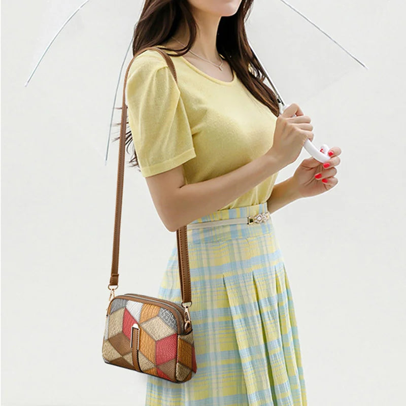 Luxury Plaid Shoulder Bag