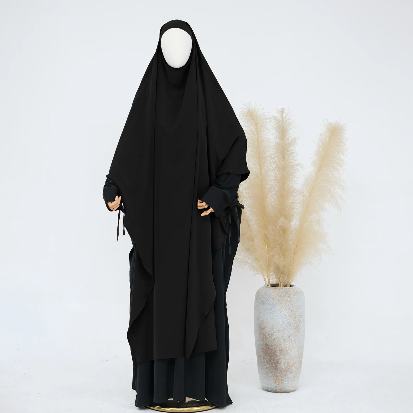 Plain Nida Extra Long Khimar Hijab Scarf Muslim Prayer Clothes Islamic Jilbab Hijabs for Women Abaya Headscarf Niqab Ramadan Eid