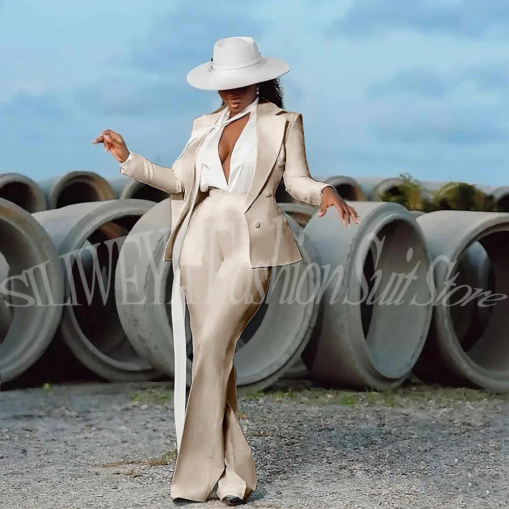 White Evening Suit 2-Piece | Faeva London