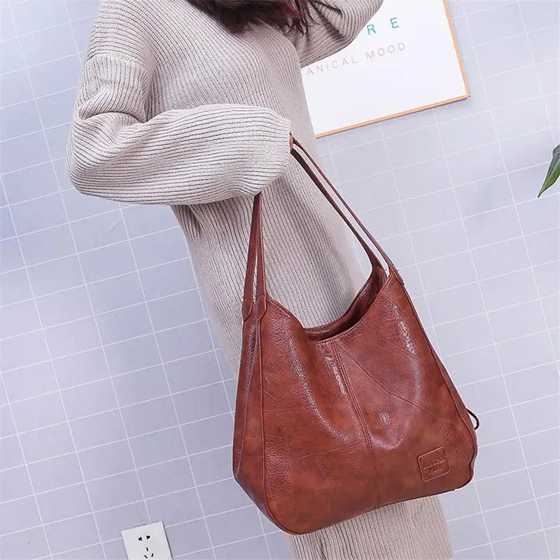 Vintage Leather Crossbody Handbag