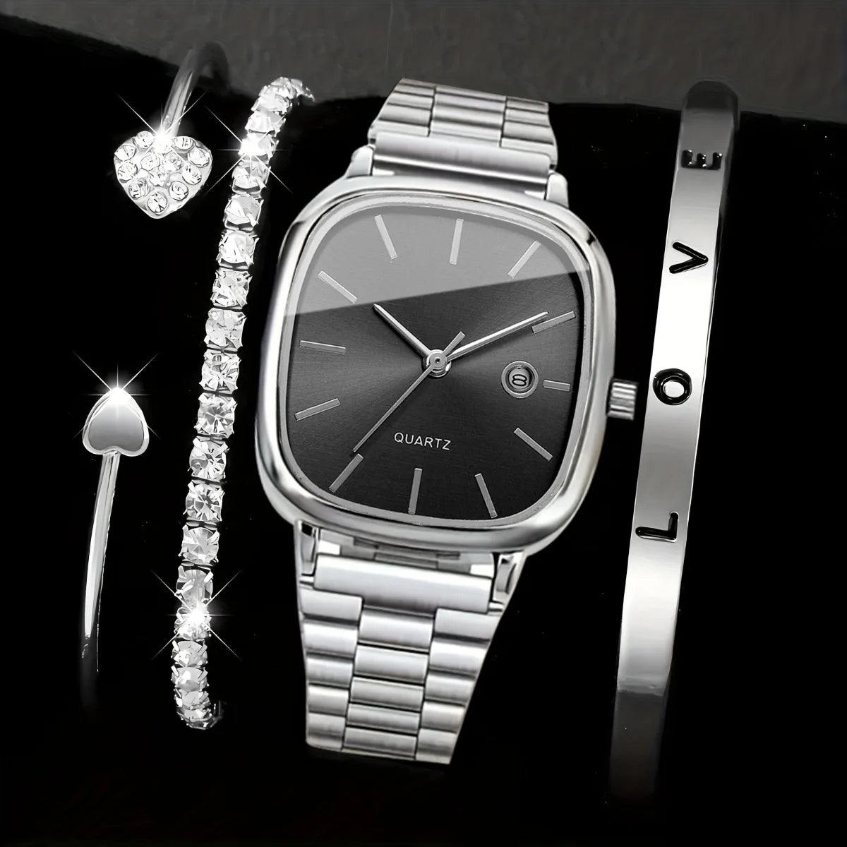 4Pcs Square Watch Set