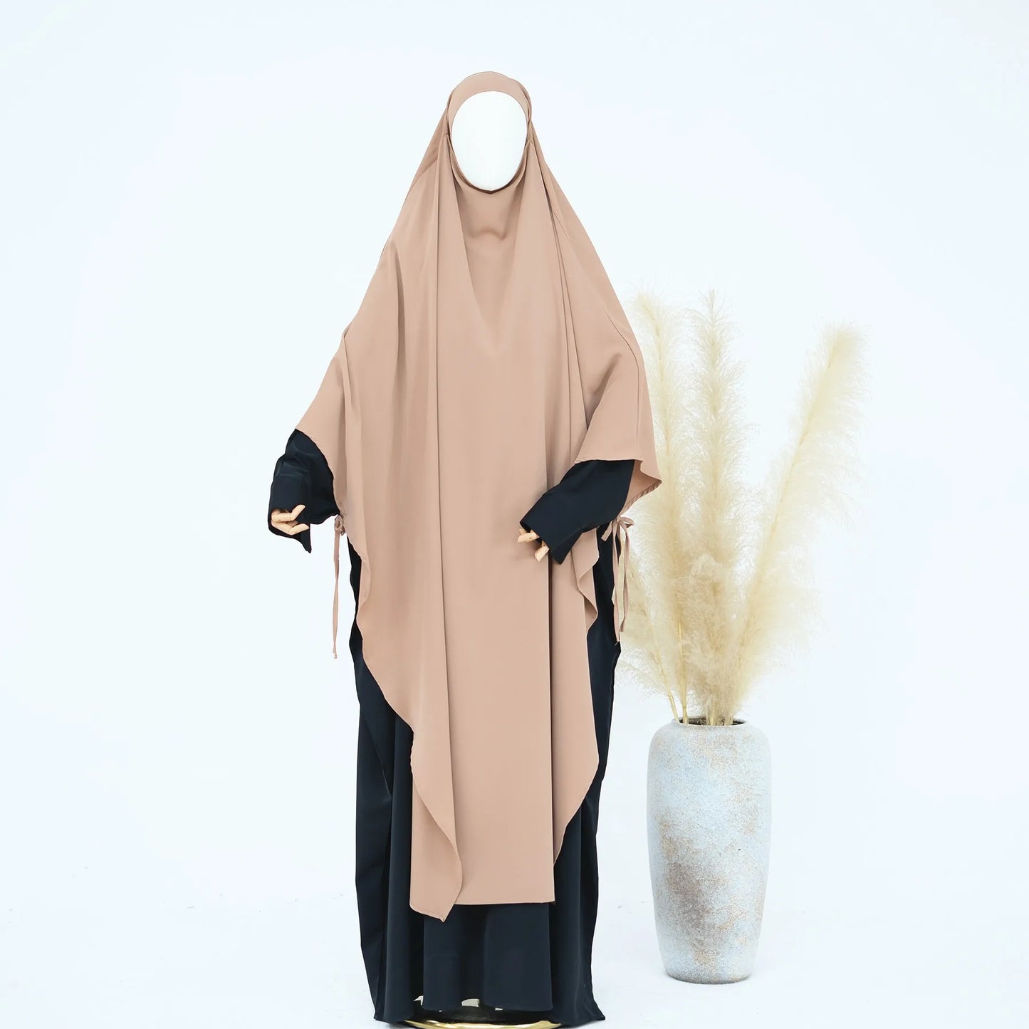 Plain Nida Extra Long Khimar Hijab Scarf Muslim Prayer Clothes Islamic Jilbab Hijabs for Women Abaya Headscarf Niqab Ramadan Eid