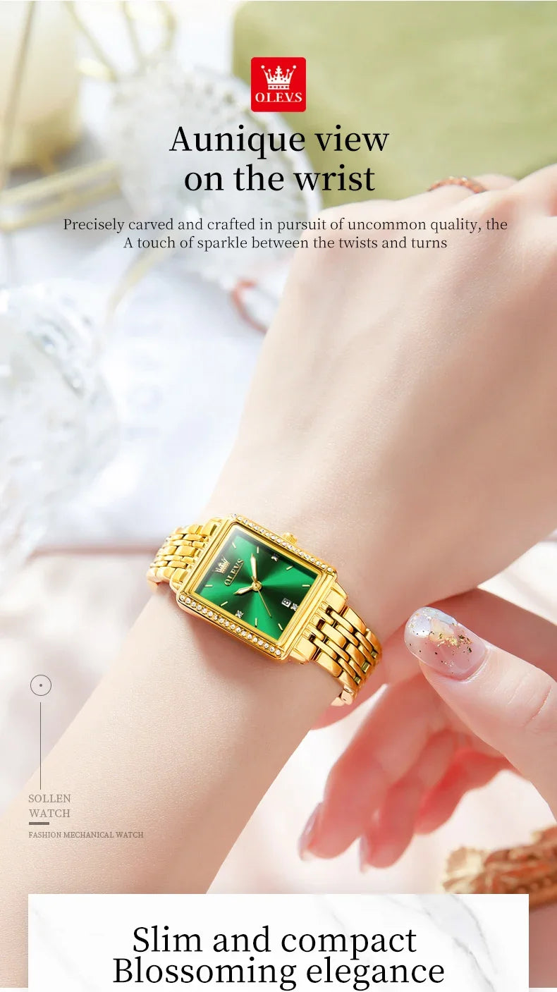 OLEVS 9995 Elegant Quartz Ladies Womens Wristwatces Date Watch for Women Luxury Waterproof Luminous Watches Relojes Para Mujer