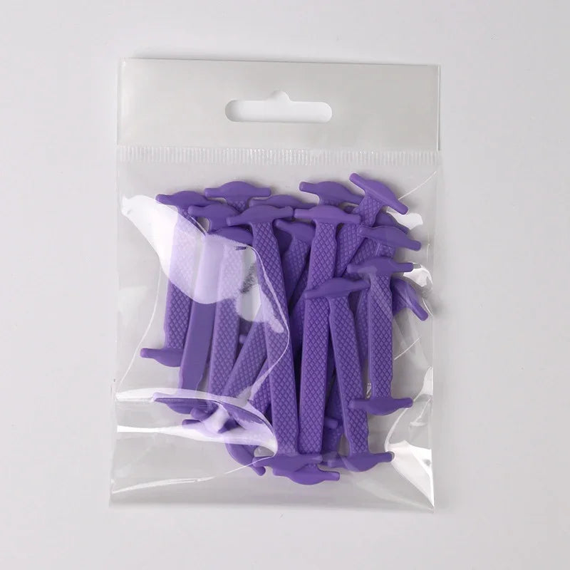 16pcs Lazy Shoelace Silicone Quick Lace Elastic Women | Faeva London