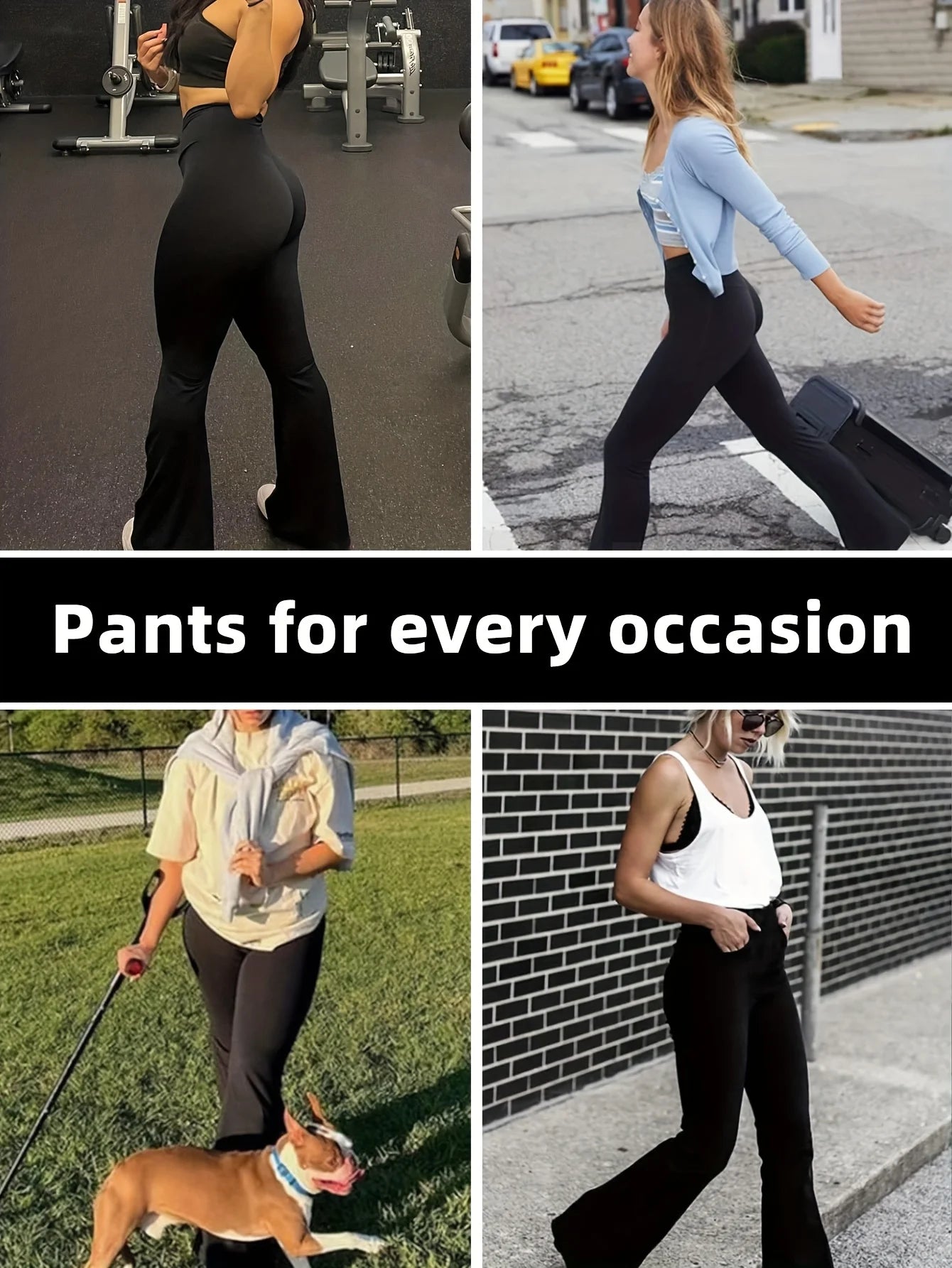 Tummy Control Yoga PantsCrossover Flare Leggings for WomenHigh Waist V Cross Bootcut Bell Bottoms Tummy Control Yoga Pants