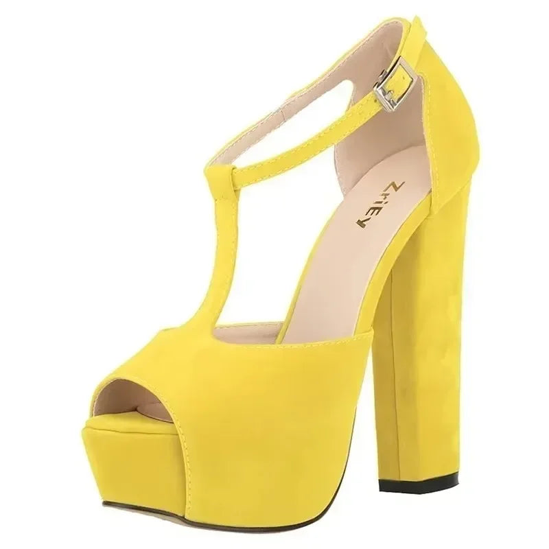 Platform Ankle Strap High Heel Sandals