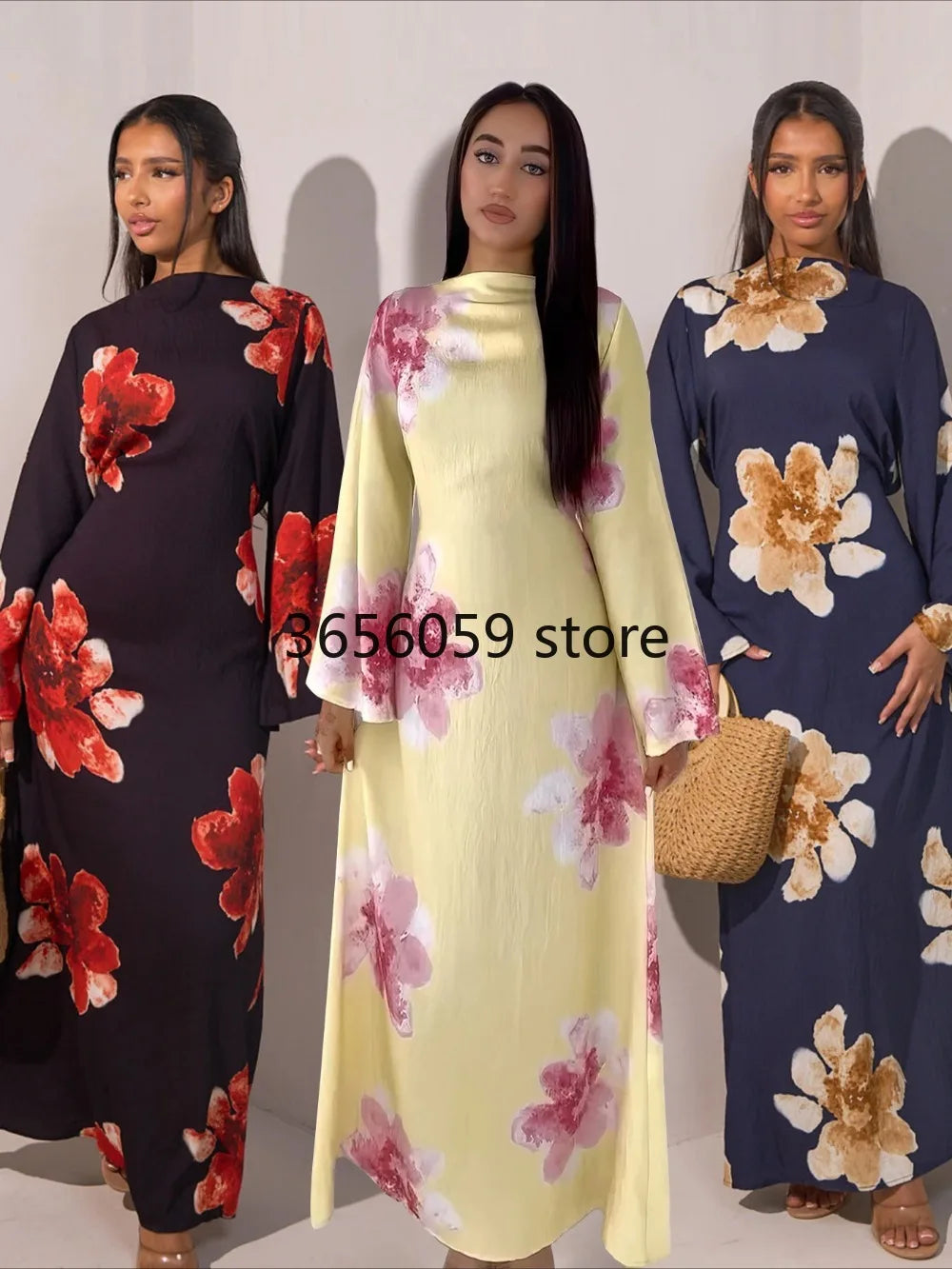 Eid Abaya Women Party Print Dress Muslim Jalabiya Dubai Vestidos Largos Party Caftan Kaftan Arab Long Robe 2025 Ramadan Dresses