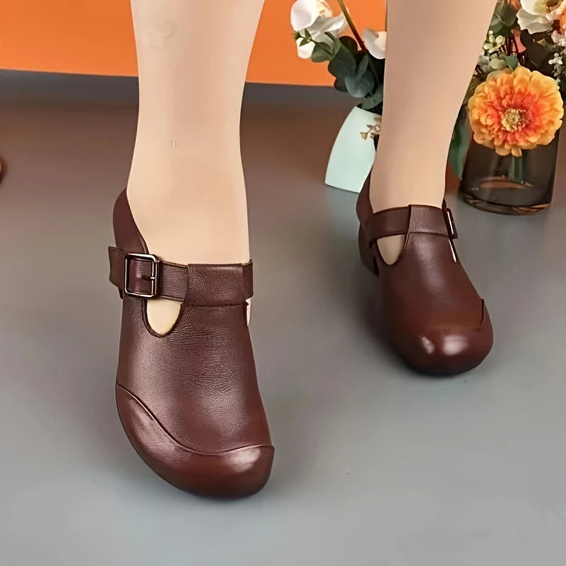 2026 leisure thick-heeled single shoes for women  | Faeva London