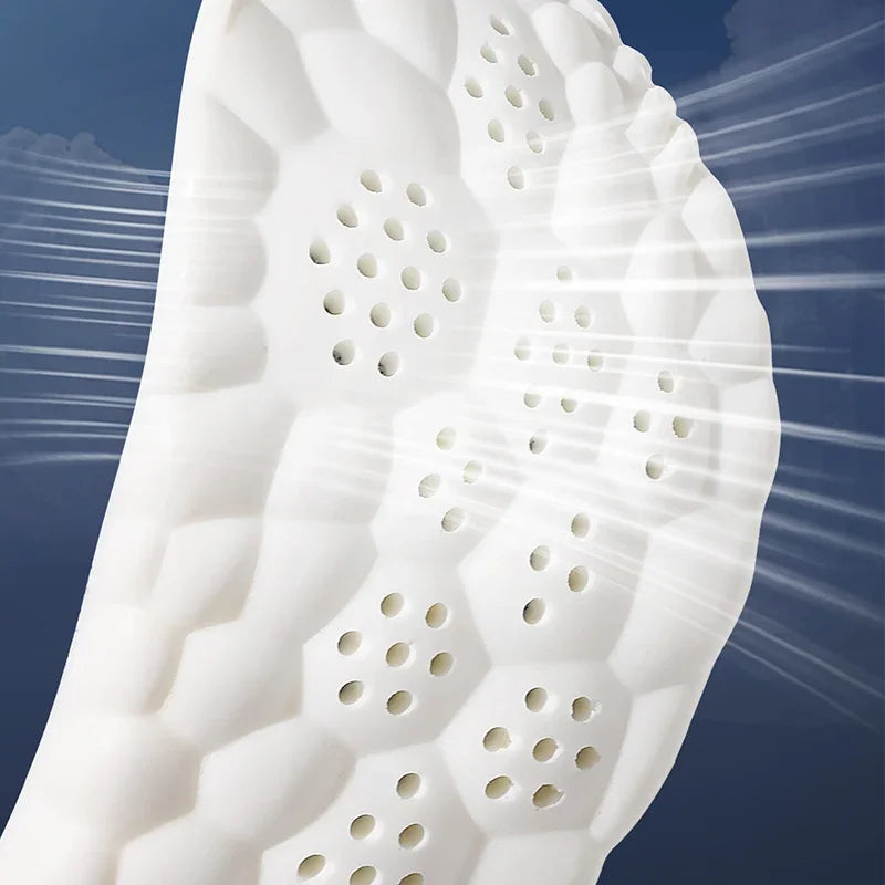 Latex Sport Insoles Soft High Elasticity Shoe Pads Orthotic Breathable Deodorant Shock Absorption  Arch Support Insole New
