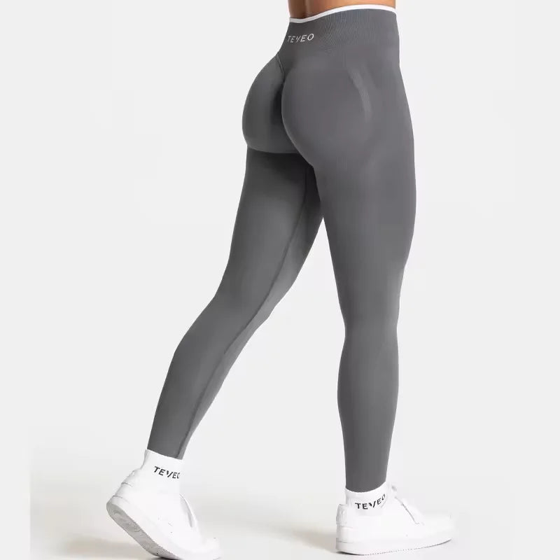 TEVEO Shorts Low Waist Seamless Women Yoga Shorts Scrunch Bum Gym Shorts Workout Biker Stretch Fitness Short Fashion Running