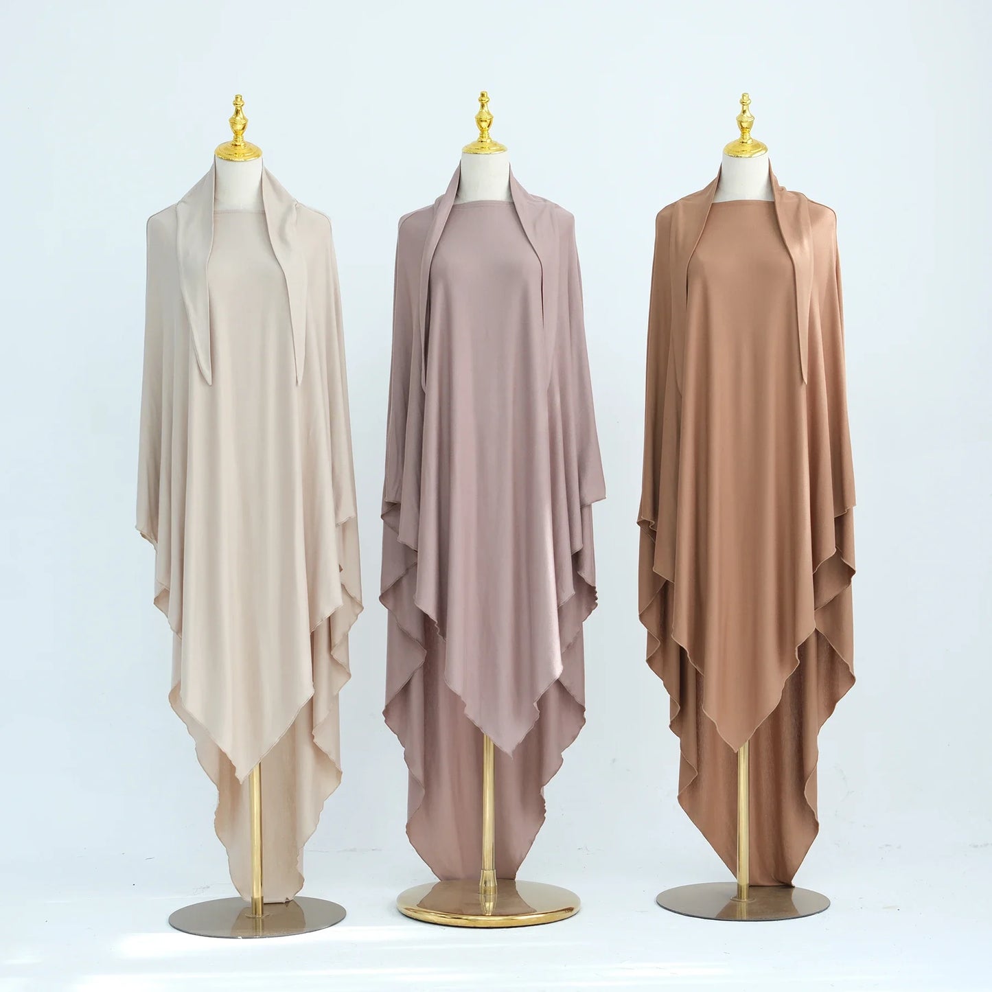 Jersey Cotton Khimar Muslim Women Long Hijab Scarf Eid Djellaba Ramadan Islam Clothing Prayer Garment Burqa Niqab Abaya Robe New