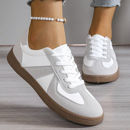 2025 New Patchwork Flat Heel Sneaker Women Spring Aut | Faeva London