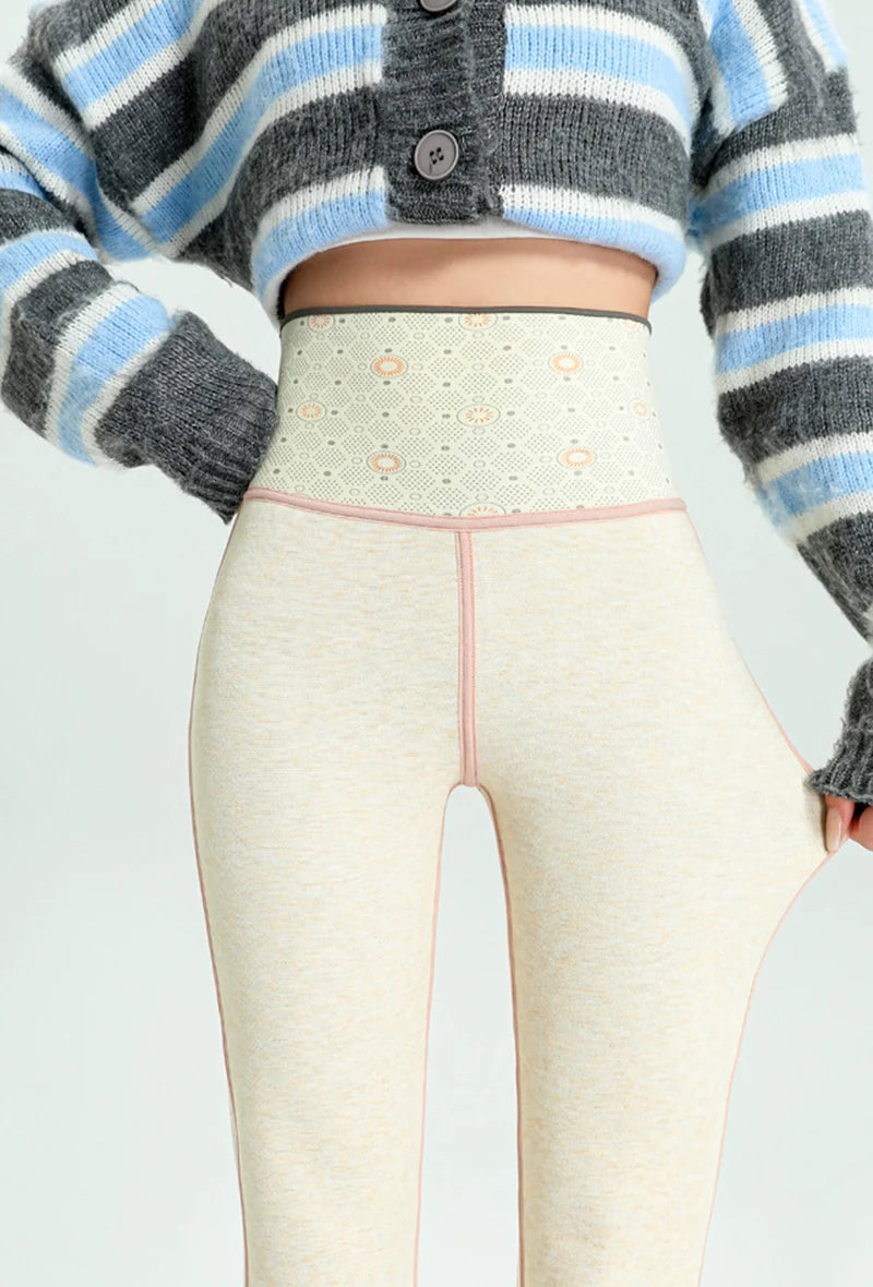 Women Gym Fitness Flared Leggings Waist Cinched Slimming Fleece Yoga Pants Woman Fall Winter Elegant Pilates Dance Casual Pants