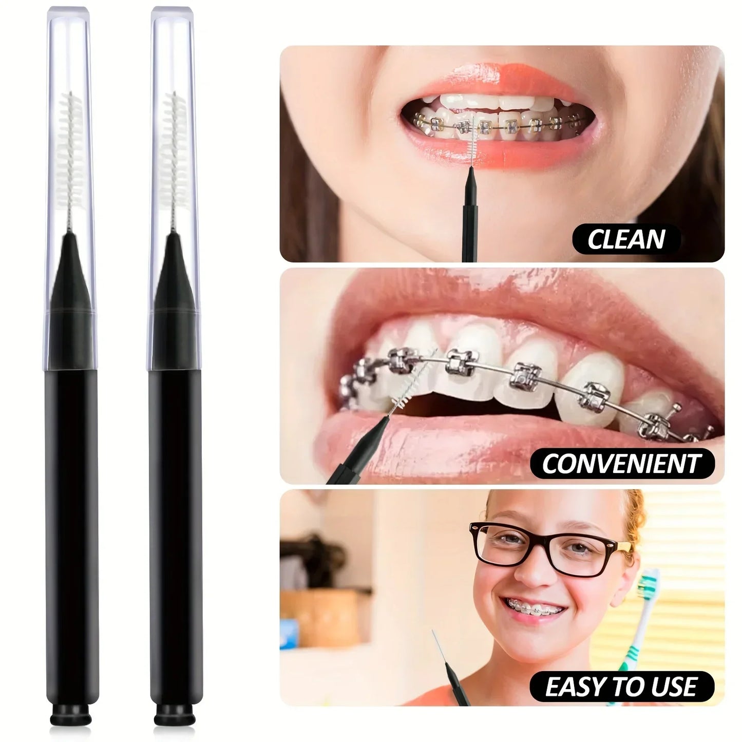 80Pcs/Box I-type Interdental Brush 0.6-1.5Mm Cleaning Between Teeth Oral Care Orthodontic I Shape Tooth Floss