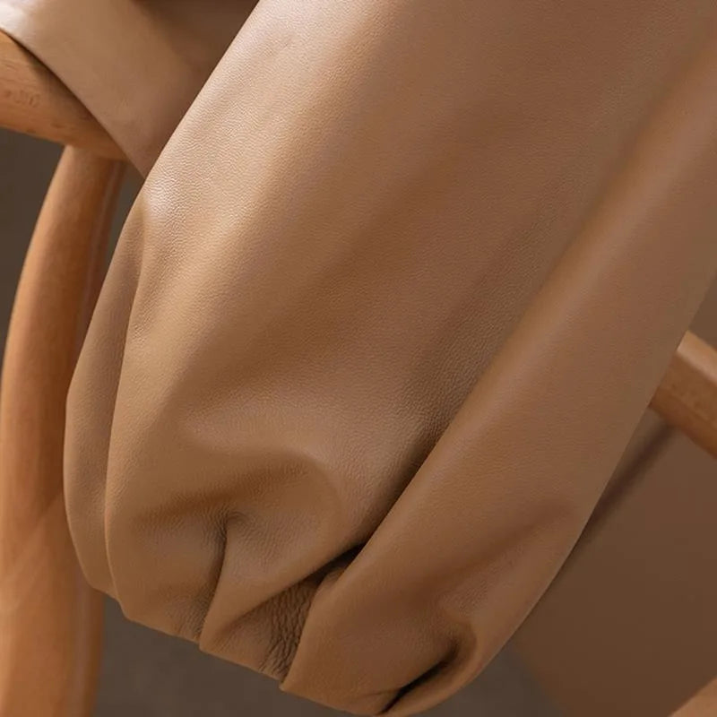 Lantern Sleeve PU Jacket | Faeva London