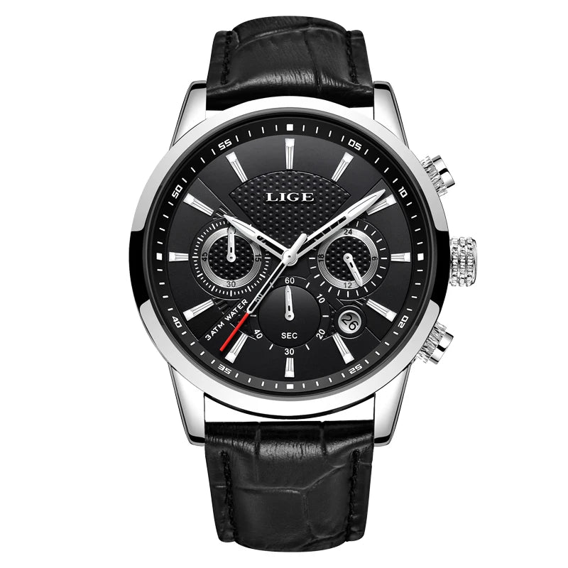 2024 LIGE Top Luxury Mens Watch Casual Business Quart | Faeva London