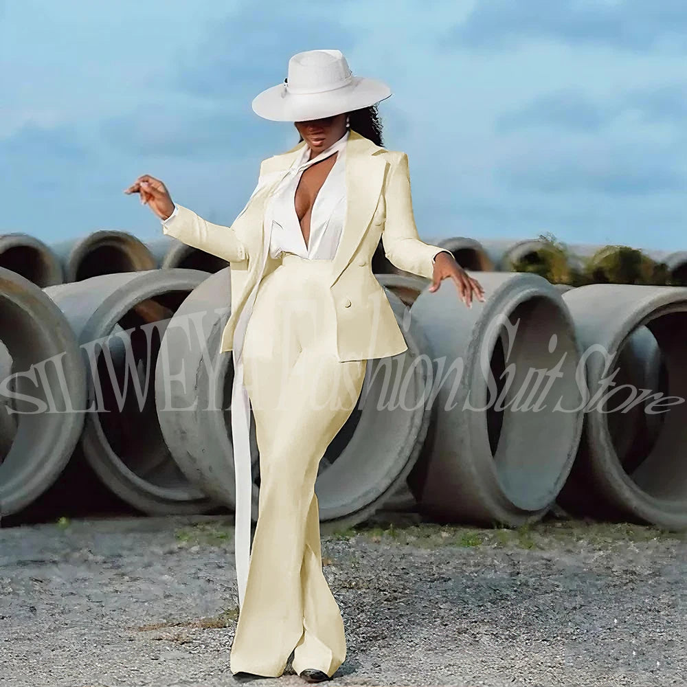 White Evening Suit 2-Piece | Faeva London