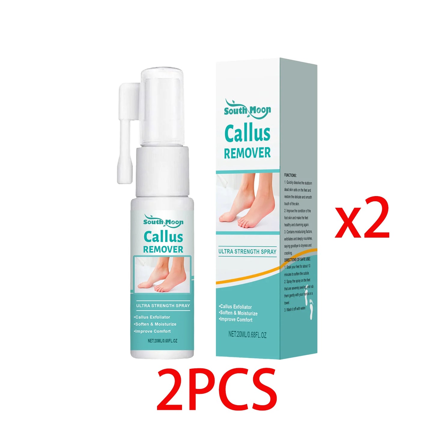 Foot Peeling Spray Instantly Remove Dead Skin Calluses Moisturizing Nourish Dry Cracked Rough Heels Exfoliating Foot Serum 20ml