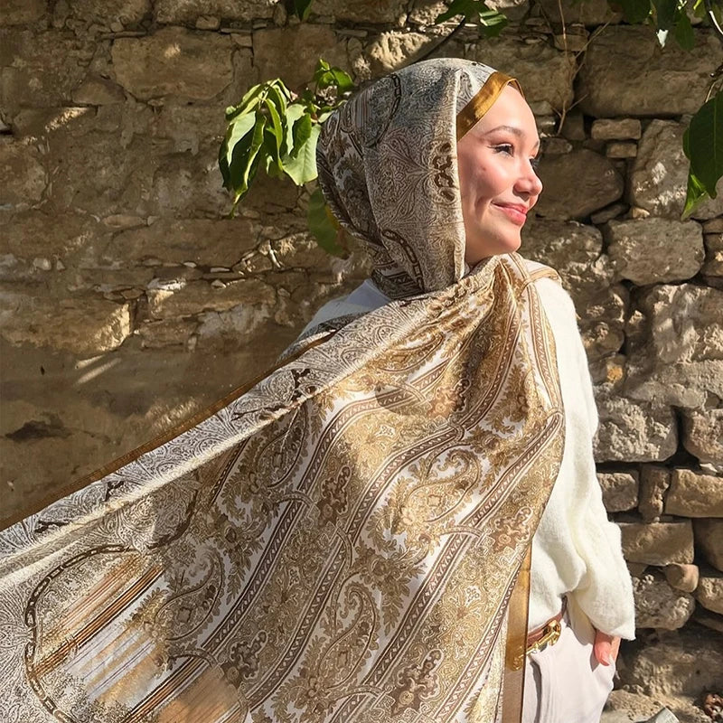 Luxury Brand Shawl Bohemian Style Cashew Print Scarf Shawl Hijab Scarf Female Foulard Soft Turban Head Wraps