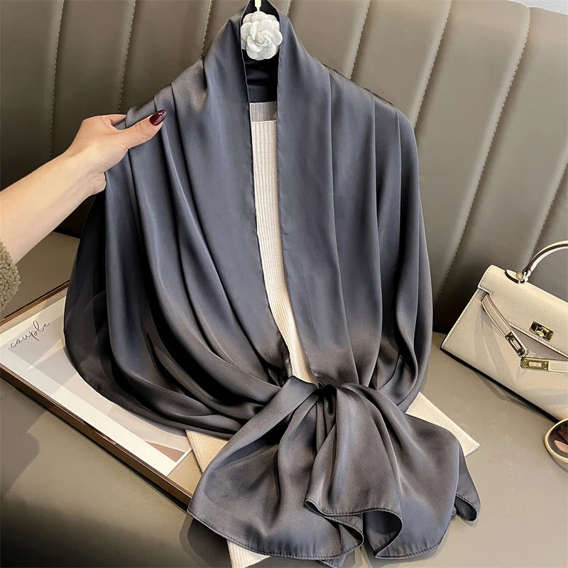 Satin Muslim Hijab Shawl | Faeva London