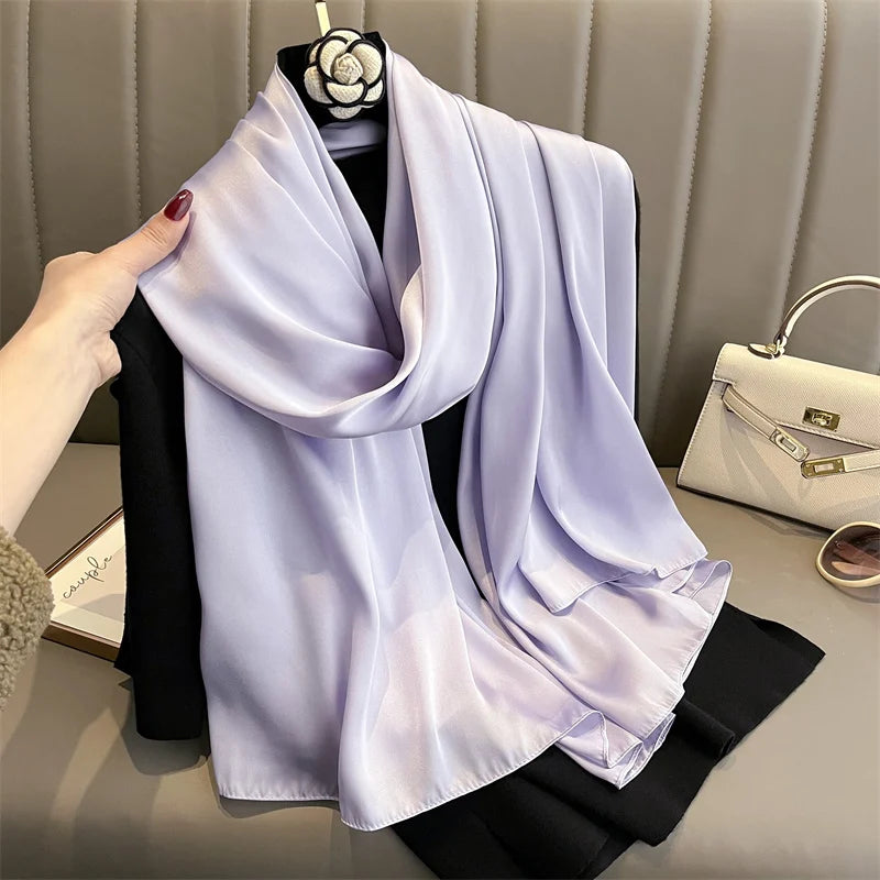 Satin Muslim Hijab Shawl | Faeva London