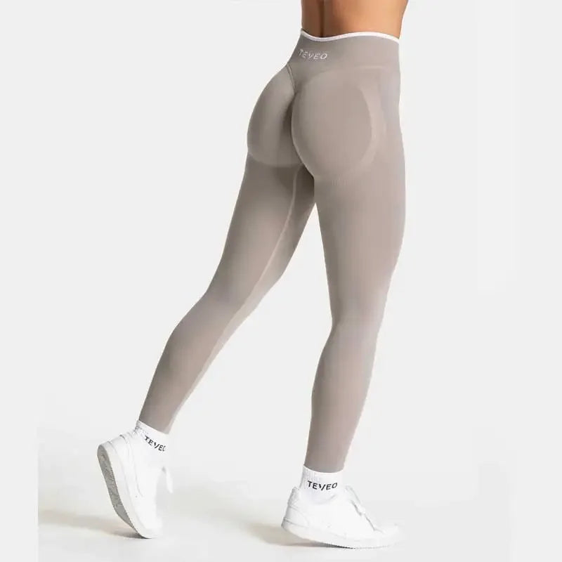 TEVEO Shorts Low Waist Seamless Women Yoga Shorts Scrunch Bum Gym Shorts Workout Biker Stretch Fitness Short Fashion Running