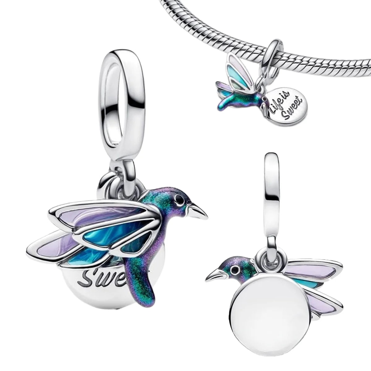 Fashionable 925 Sterling Silver Whale Butterfly Star Flower Heart-shaped Conch Original Pendant Bead fit Women DIY Jewelry Gifts