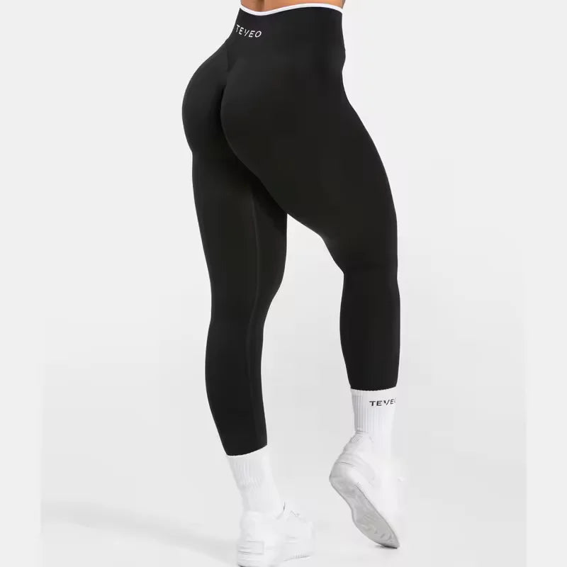 TEVEO Shorts Low Waist Seamless Women Yoga Shorts Scrunch Bum Gym Shorts Workout Biker Stretch Fitness Short Fashion Running