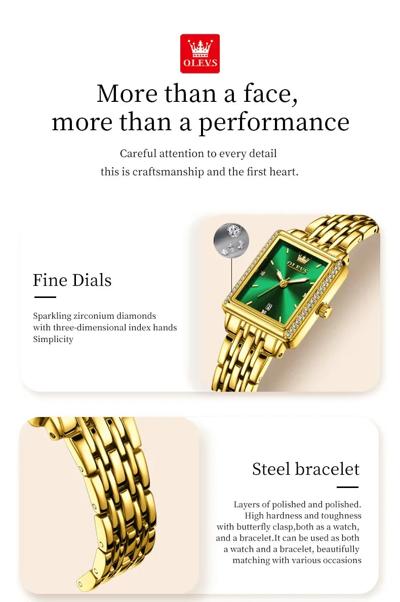 OLEVS 9995 Elegant Quartz Ladies Womens Wristwatces Date Watch for Women Luxury Waterproof Luminous Watches Relojes Para Mujer