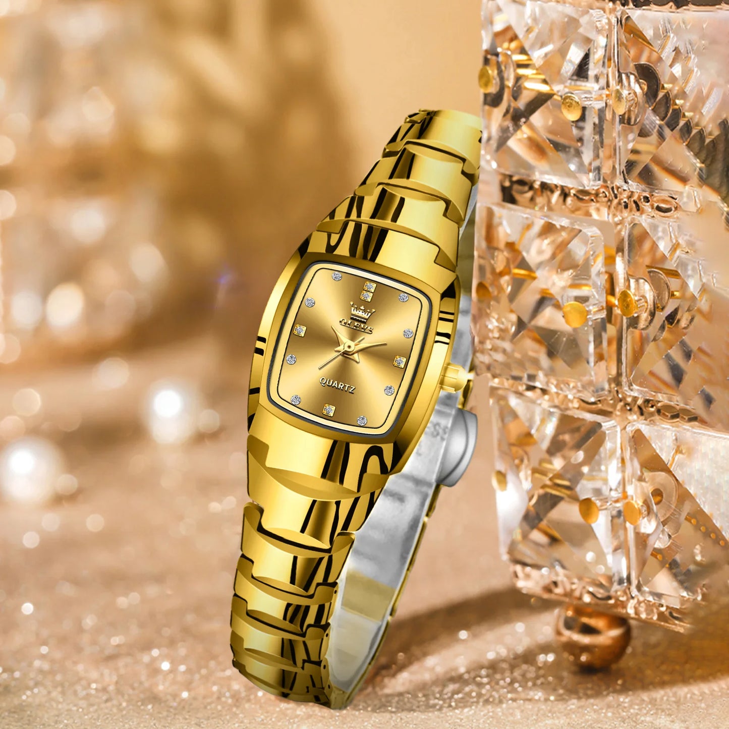 OLEVS Best Selling Elegant Fashion Trend Luxury Ladies Watch Original Tungsten Steel Strap Waterproof Quartz Watches for Women