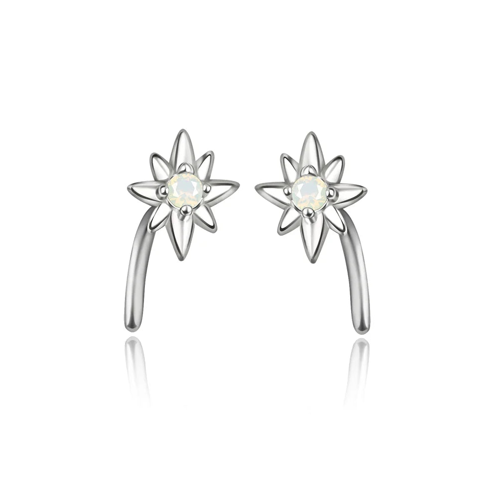 Hot Sale Original 925 Sterling Silver Star & Moon Charms Earrings Ring Beads Pendant fit Bracelet Necklace DIY Fine Jewelry Gift