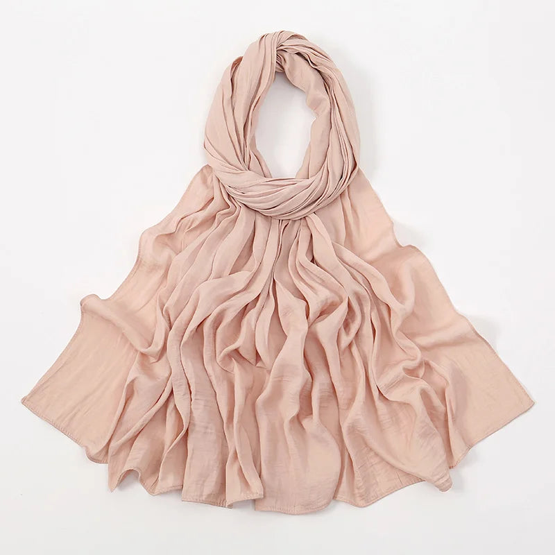 Premium Velvet Satin Chiffon Hijab Scarf Women Luxury Soft Plain Shawl For Women Muslim Hijabs Turban Femme Chic Ramadan