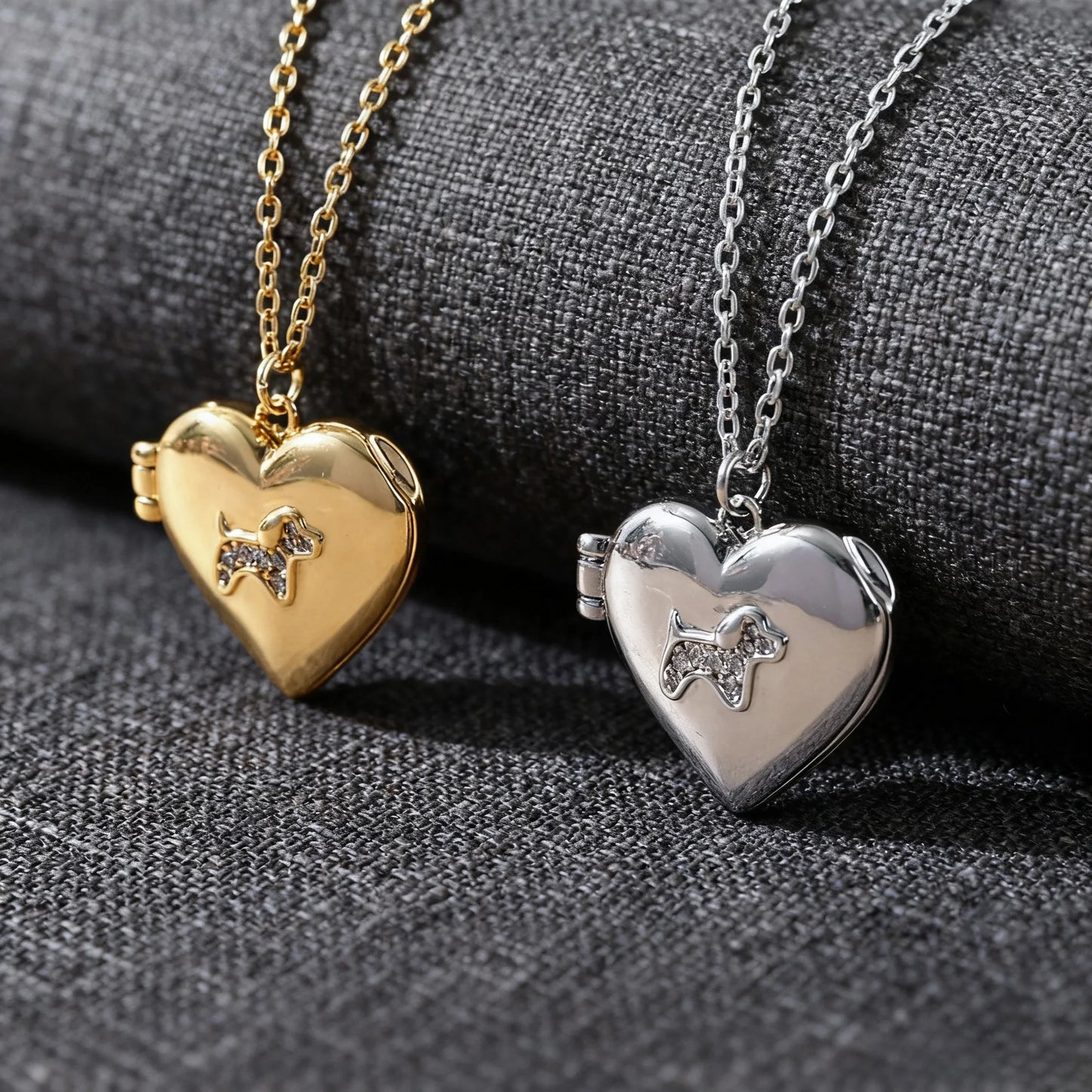 Atoztide Custom Photo Album Necklace For Women Alloy Copper Cat Dog Heart Pendant Picture Locket Personalized Anniversary Gift