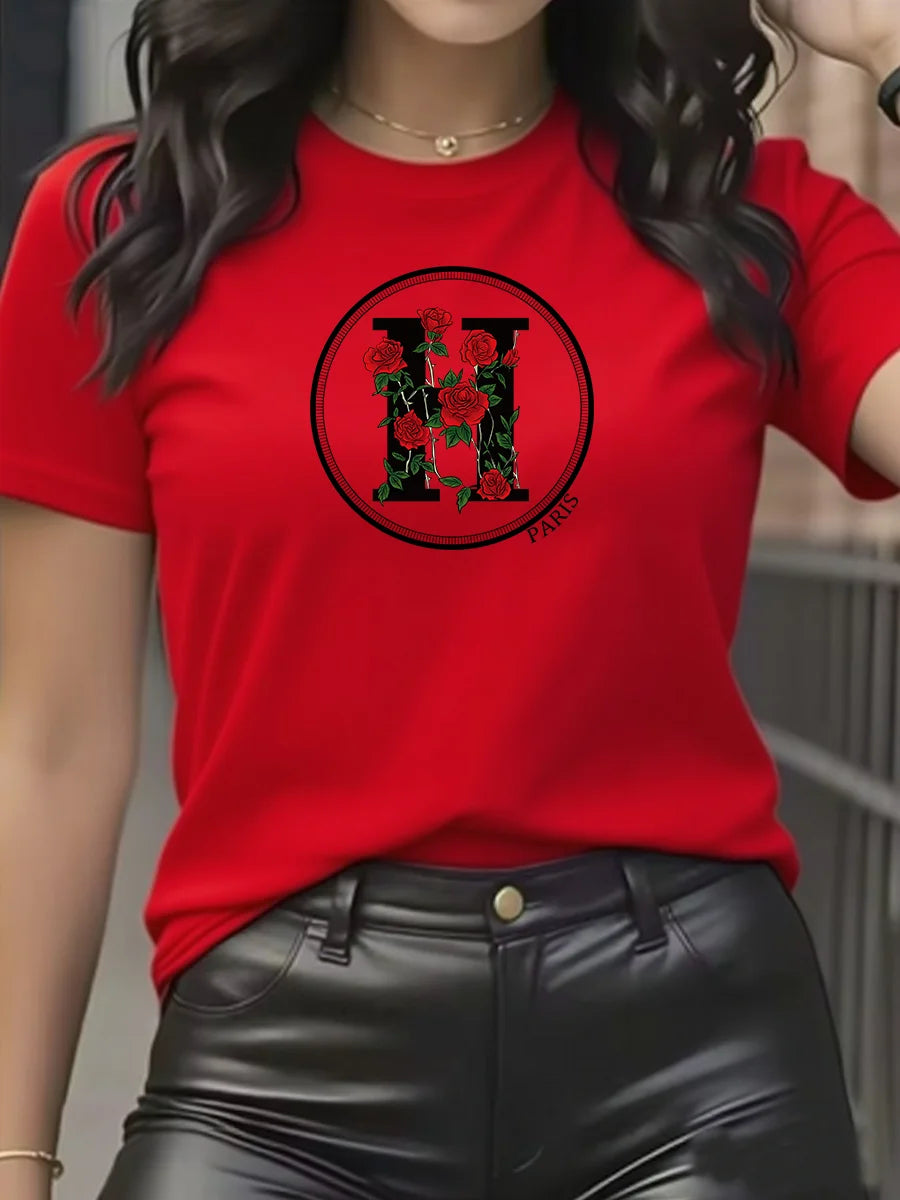 Women's T-Shirt Leisure Fashion Short Sleeve Cotton Tees High Quality Comfortable Brand T-shirt Summer Streetwear Y2k Top