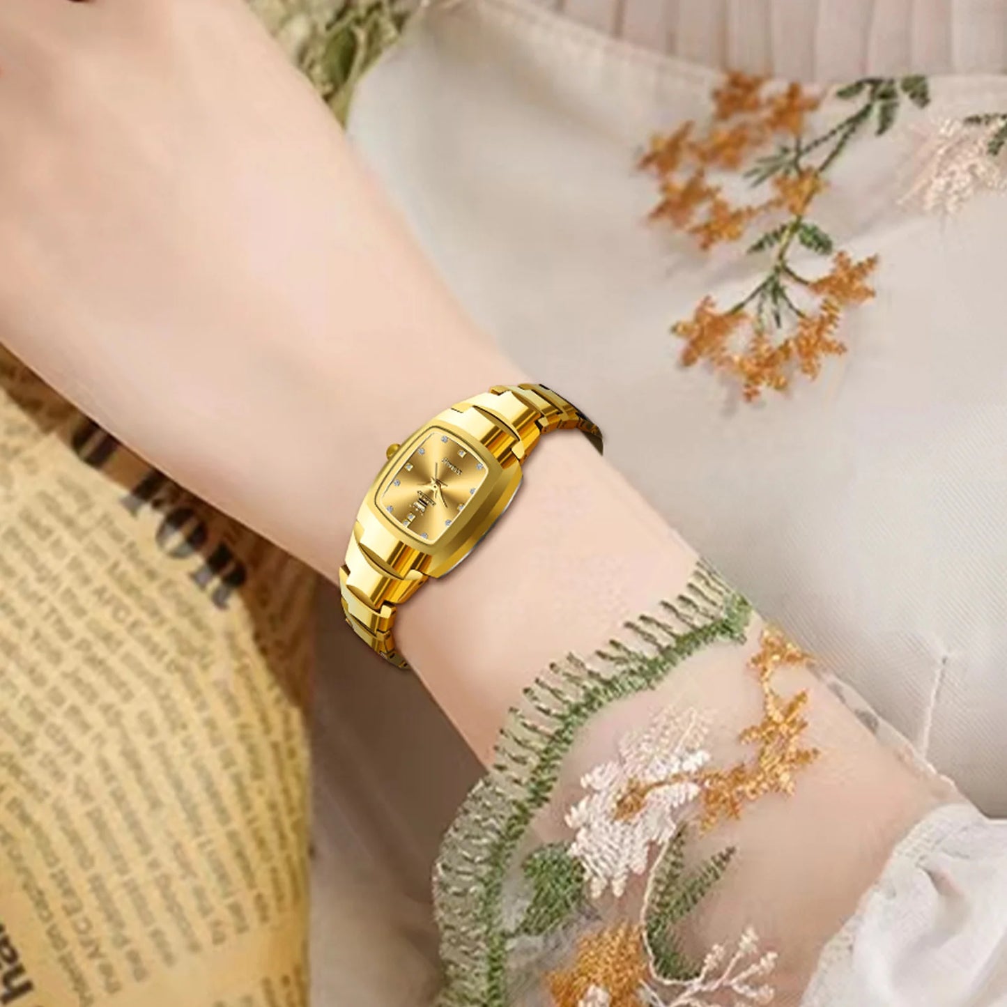 OLEVS Best Selling Elegant Fashion Trend Luxury Ladies Watch Original Tungsten Steel Strap Waterproof Quartz Watches for Women