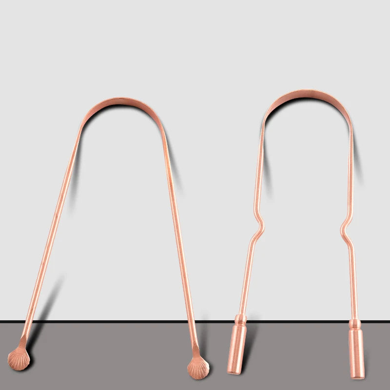 1PC Portable Pure Copper Tongue Scraper With Box Oral | Faeva London