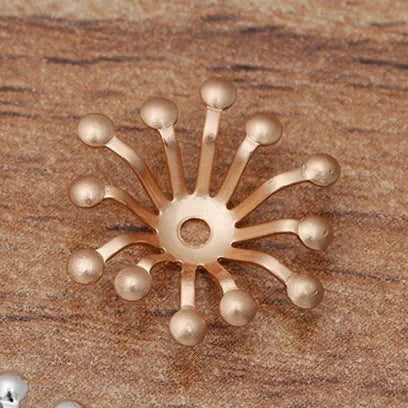 100 PCS KC Gold/ Color Silver Plated Stamen Flowers B | Faeva London
