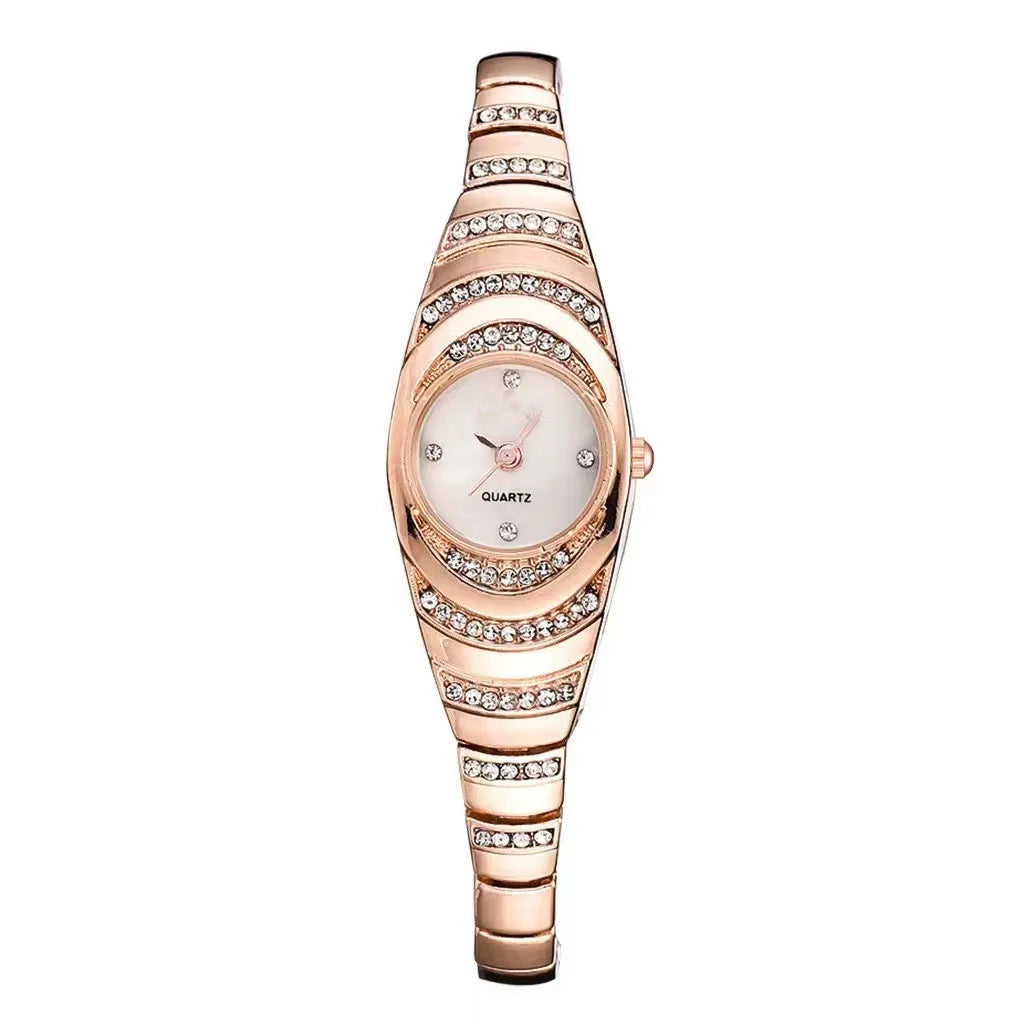 Ladies Quartz Fashionable Watches Diamond Studded Luxury Rhinestone Crystal Diamond Bracelet Wristwatches Girls Clock Gift