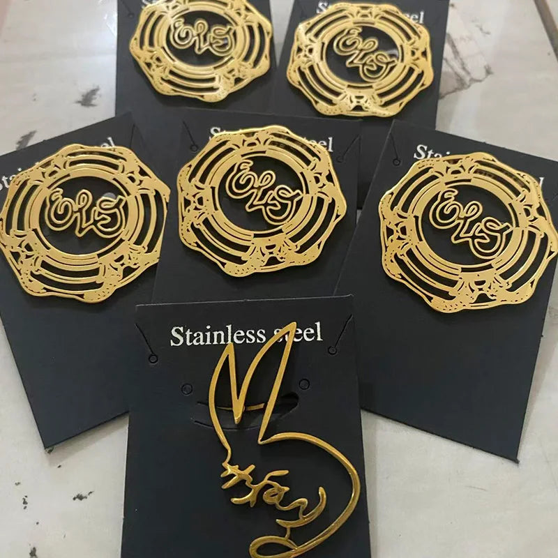 Stainless Steel Custom Company Logo Breastpin Pin Badge Gold Pattern Picture Nameplate ID Tag Personalized Brooch Wholesale Gift