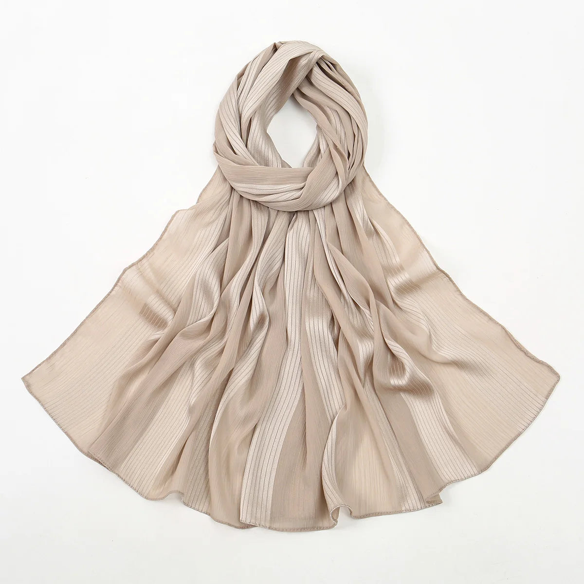Gradient Shiny Chiffon Scarf Silk Like Women Muslim Hijab Solid Headscarf Shawl Premium Yarn Scarf Islam Turban Ramadan 180*75cm