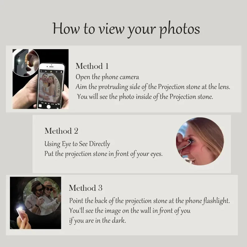 Personalized Photo Projection Necklace Stainless Steel Custom Heart Pendant with Your Picture Inside Women Birthday Jewelry