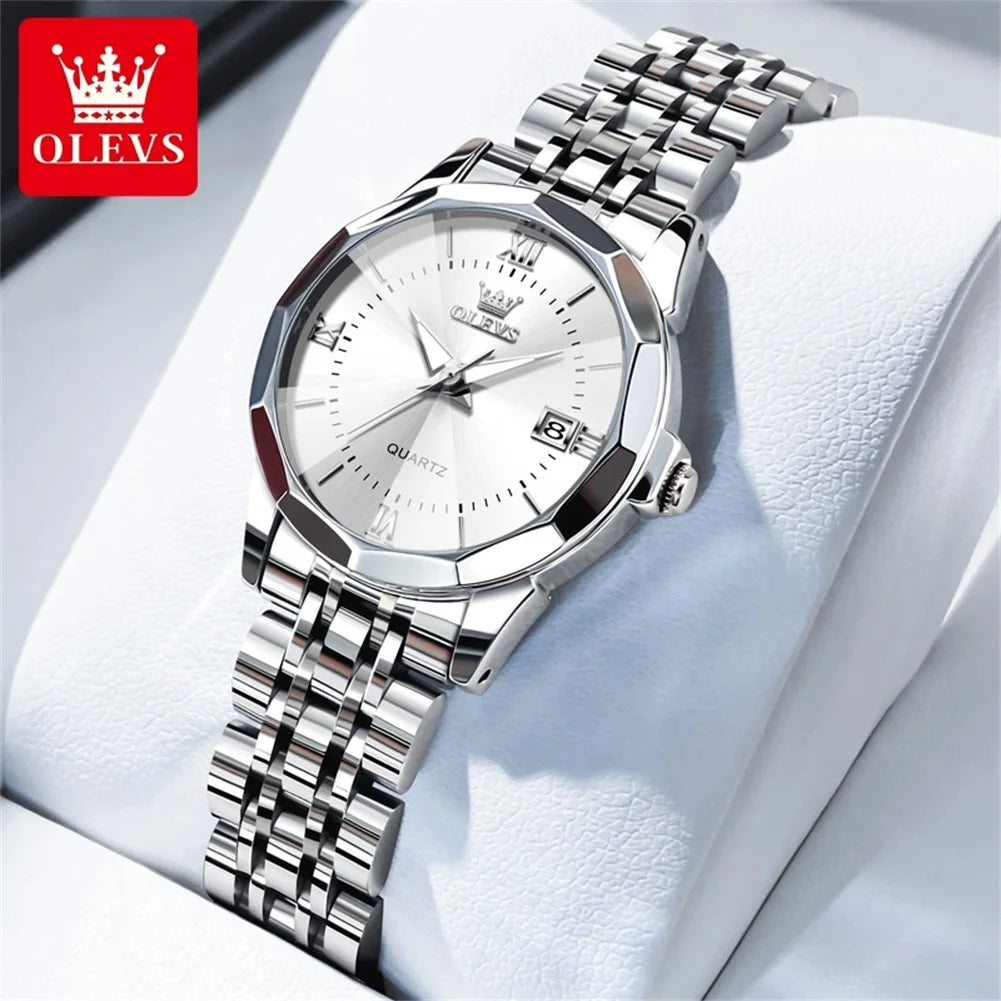OLEVS 9989 Elegant Women Watch Casual Fashion Calendar Waterproof HD Luminous Watch Exquisite Luxury Brand Quartz Watch Girl