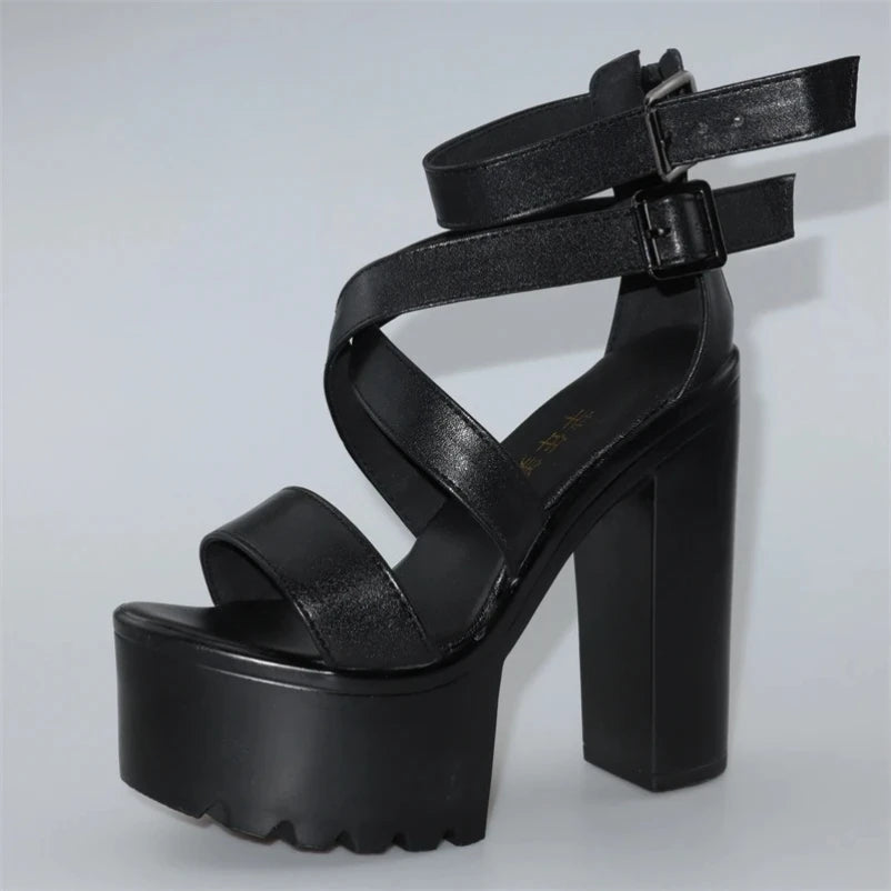 2025 Super High Heels Gladiator Sandals Ladies Summer | Faeva London