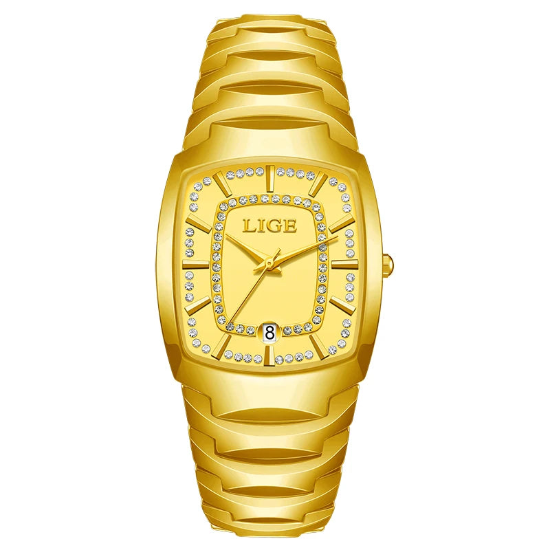 LIGE Luxury Watch for Woman Waterproof Stainless Steel Quartz Ladies Watch Outdoor Sport Women's Watches Elegant Female Clock
