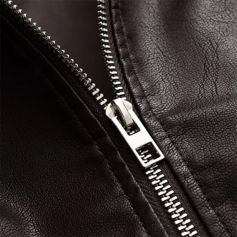 Women's High-Street Casual PU Leather Jacket Autumn/Winter New Collection Fashionable Streetwear for Ladies