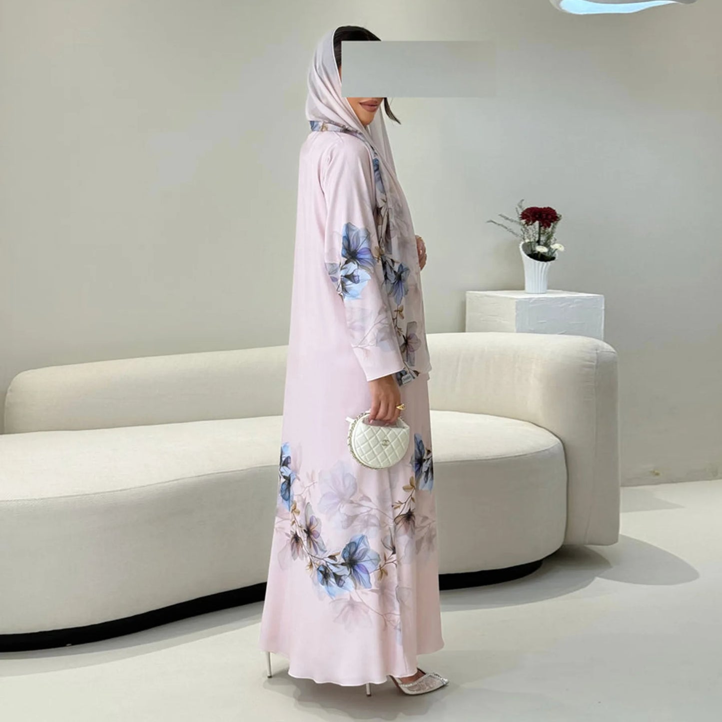 Eid Abaya Women Dress Scarf 2 Piece Set Patchwork Muslim Caftan Party Long Robe Jalabiya Ramadan  Dubai Kaftan 2026 Print Abayas
