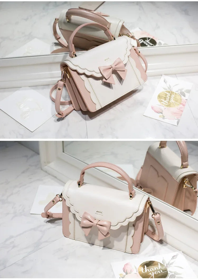 Square Bow Lolita Crossbody Bag