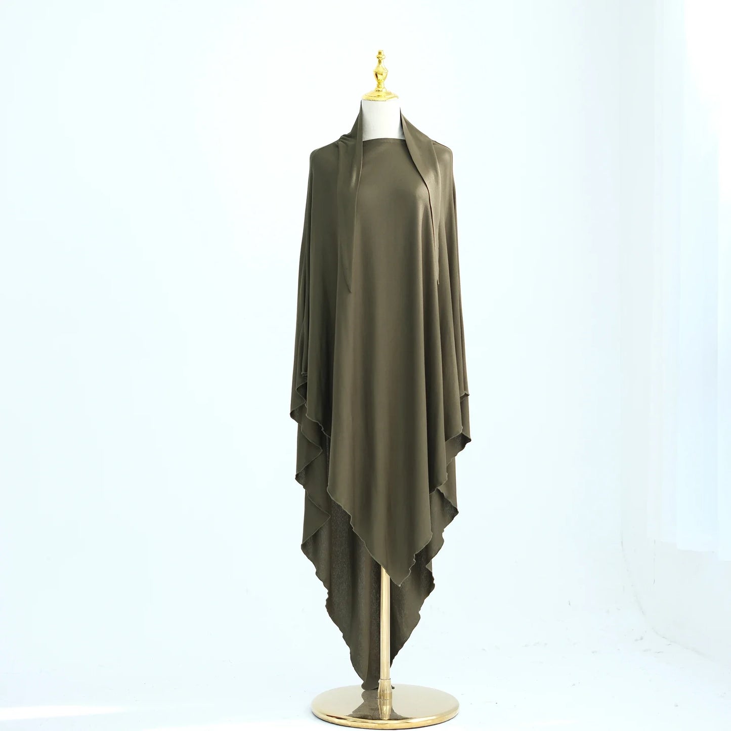 Jersey Cotton Khimar Muslim Women Long Hijab Scarf Eid Djellaba Ramadan Islam Clothing Prayer Garment Burqa Niqab Abaya Robe New